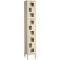 Global Industrial 3-Tier 3 Door Clear View Locker, 12W x 15D x 24H, Tan, Unassembled B2311317